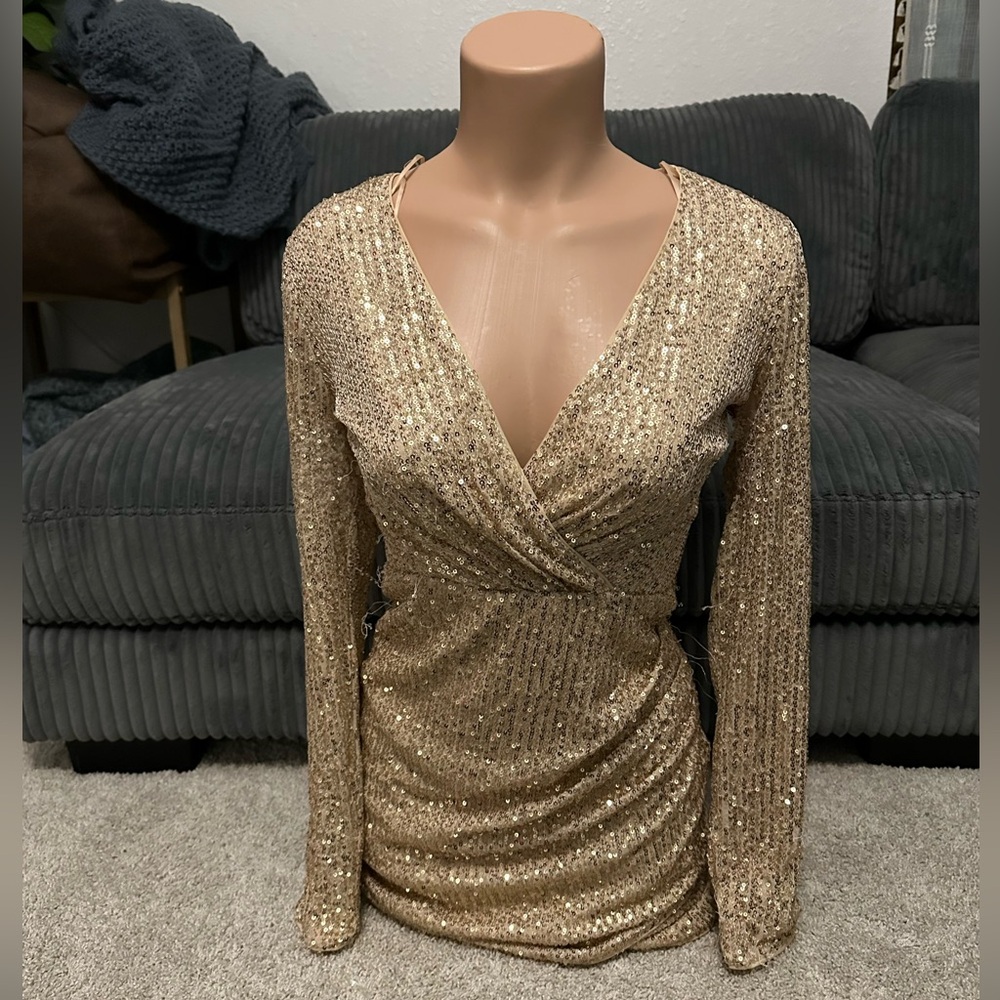 Gold dress